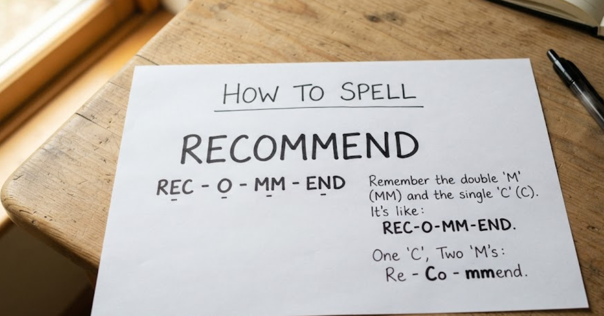 How to Spell Recommend Correctly: A Simple Guide