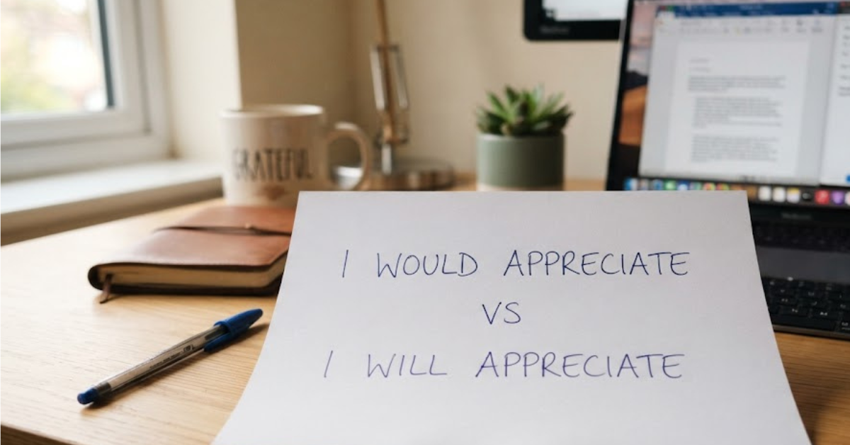 I Would Appreciate vs I Will Appreciate: Which Is Correct?