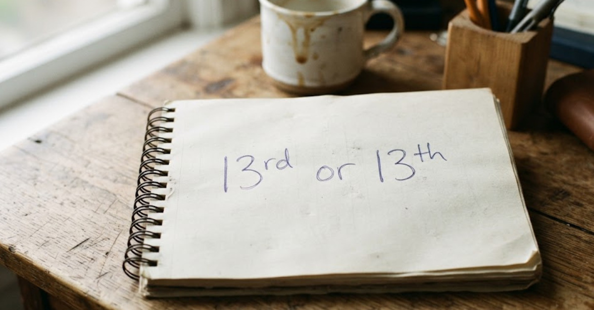 13rd or 13th: Which Is Correct?